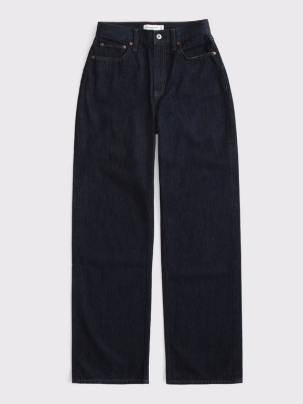 Abercrombie & Fitch Loose High Rise Curve Love Black Denim Jeans Size 26 2R